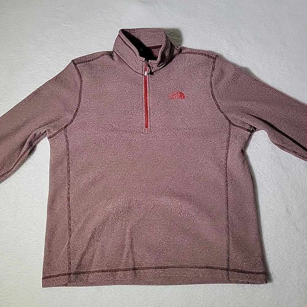 North Face 1/4‎ Zip Pullover Men Better Sweater - Red Large Size Hiking Camp